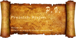 Preisich Vivien névjegykártya